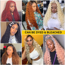 200 Density Full 13x4 13x6 HD Lace Front Wig for Women Remy Human Hair Deep 4x4 Frontal Wig 27#Light Brown Color Glueless