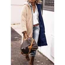 Winter Hooded Quilted Women's Solid Reversible Long Sleeve Thick