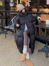 Women's Fashionable Long Winter Hooded Parka Jacket