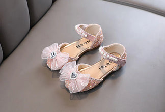 New Spring Kids Shoes Summer Children's Bow Rhinestone Girl Princess Sandals Fashion Baby Non-slip Sandals H795