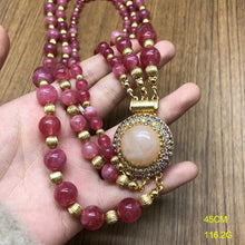 Natural grandmother green strawberry crystal beads rhinestone necklace earrings bracelet luxury exquisite women wedding jewelry