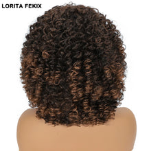 Blonde Curly Wigs for Women Short Afro Kinky Curly Wigs with Bangs Synthetic Heat Resistant Hair Replacement Wig with Wig Caps