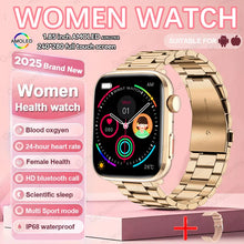 2025 AI Diagnosis NFC Smart Watch Women 1.85 inch AMOLED Blood pressure Heart Rate Temperature BT call Smartwatches Men For IOS