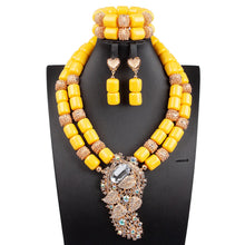 Artificial Coral Women Pendant Necklace Bracelets Earrings Suit African Wedding Jewelry Set Nigeria Bride Accessories Party Gift