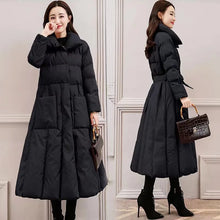 Women's Single Breasted Long Down Winter Jackets