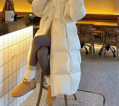 Women's Fashionable Long Winter Hooded Parka Jacket