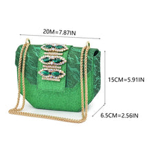 Ladies Shoe and Bag Set Latest Designers Low Heels Elegant Wedding Italian Shoes Bag Set Withn Rhinestone Green Shoe and Purse