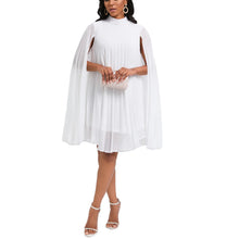 Chiffon Dress for Women Elegant 2024 New Round Neck Batwing Sleeve Loose Knee Length Luxury African Birthday Party Dinner Dress