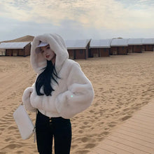 Women's Winter Fabulous Fluffy Hooded Fur Jacket