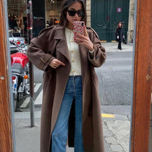 Women's Winter Double Breasted Long Sleeve Lapel Blends Jacket