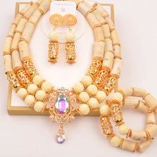 splendid orange nigeria coral beads necklace african jewelry set bridal wedding jewelry sets C21-23-01