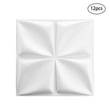 12pcs Decorative 3D Wall Panels White Diamond Design PVC