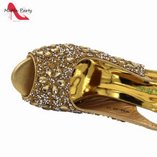 2024 Fashion New Arrivals INS Hot Sale Full Crystal Shinning Shoes and Bag Set for Dress in Red Color Sandals Christmas Party