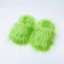 Faux Fur Slippers 2023 Women Winter Plush Warm Home Flat Slides Mongolian Wool Flip Flops Y2K Girls Furry Shoes Cute Slippers