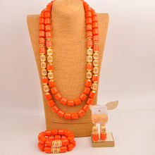 artifical coral beads nigerian jewelry sets for woman weddings