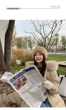 Women's Large Fur Collar Hooded Warm Thick Padded Parka Jacket