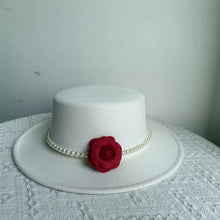 French Style Fedora Hat for Women 10CM Wide Brim Flat Top Felt Hat Winter Autumn Derby Wedding Jazz Hats
