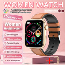 2025 AI Diagnosis NFC Smart Watch Women 1.85 inch AMOLED Blood pressure Heart Rate Temperature BT call Smartwatches Men For IOS