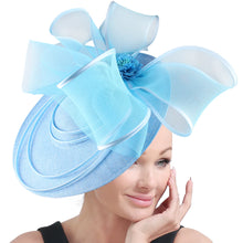 Eegant Wedding Big Size Fascinator Hat Women Flower Multimodal Hair Top Clips Hat Ladies Cocktail Church Party Hairdress