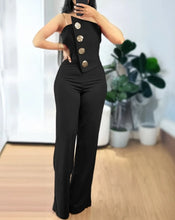 Women's Spring Fashion Rhinestone Fishnet Patch Sexy Jumpsuit
