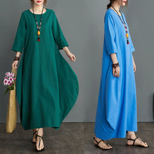 Plus Size Casual Loose Summer Dresses For Women 2025 Elegant Cotton Linen Women's Tunic Shirt Dress Female Holiday Maxi Dress