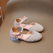 Girls Sandals Fashion Summer New Sequin Princess Shoes Bow Children's Sandals Non-slip Kids Performance Shoes J281