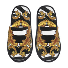Custom Queen Of Absolutely Everything Gold Baroque Soft Memory Foam House Slippers Women Comfy Warm Anti-skid Sole Slipper