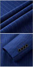 High-end Brand Classic Blue or Gray Plaid Men's Casual Business Suit Retro Official Suit Groom Wedding Dress Jacket Vest Pants