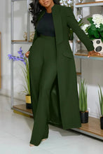 Women's Set Full Sleeve X-Long Blazer Coat+ Long Pant Suit 2025 Spring Streetwear Two 2 Piece Set Africa OL Work Outfits