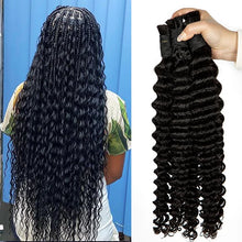 Deep Wave Human Braiding Hair 100% Unprocessed Human Hair Braiding Hair No Weft 16-28 Inch Curly Bulk Human Hair for Braiding