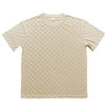 Men White Jacquard Checkered Short Sleeve Shorts Set Men's High-End Two-Piece Summer Trendy Clothing One Set Match Male Fashion