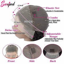 Swupod 180 200 Density 13x4 13x6 HD Lace Front Wig for Women Human Hair Loose Deep Remy Wave Natural Black Frontal Pre Plucked