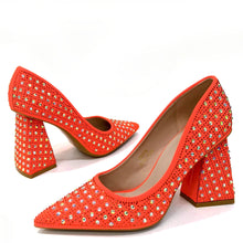 Venus Chan-Nigerian Heel Party for Women Yellow Shoes and Bag Set Rhinestone Handbag Italian Design Wedding INS 2024