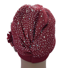 Elegant African Turban Cap with Shiny Rhinestone Ready to Wear Nigeria Auto Gele Headtie Party Women's Head Wrap Bonnet Turbante