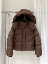 Short Parkas Women Streetwear Cropped Down Coat Korean Sweet Puffer Jacket Winter Solid Casual All Match Cotton Padded Outwear