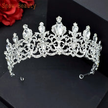 A195 Baroque Wedding Headband Crystal Bridal Crowns and Tiaras Hair Jewelry Accessories Women Rhinestone Headwears Queen Diadems