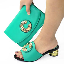 2024 Latest Italian Design Fashion African Women's Low Heel Comfortable Shoes and Bags Set Leather Casual Ladies Slippers