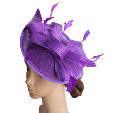 Formal Women Wedding Chuch Hat Bride Mariage Chapeau Ladies Party Occasion Derby Fascinator Sinamay Hat With Headband Accessory