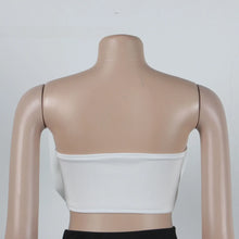 K2825 Sexy Slimming European Style Color Blocking Strapless Bow Mesh Bodycon Skirt Suit Smooths Your Silhouette