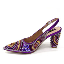 Spot Goods Elegant Streamlined Pointed Toe Women's Shoes Matching Flower Basket Handbag Party Women's Shoes And Bag Set