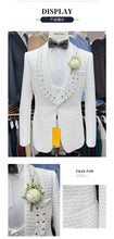 2025 Wedding Men Suits Tuxedos New Modern Crystal Suit Peaked Lapel Single Breasted Sparkly Diamond Men's Blazers Men Suits