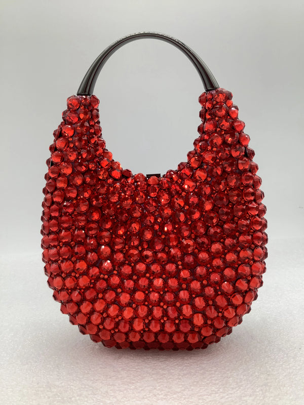 Women's Crystal Diamonds Chain Evening Clutch Bag