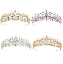 Fashion Gold Silver Color Crystal Rhinestone Tiara And Crowns For Princess Women Diadems Bridal Wedding Hair Accessories
