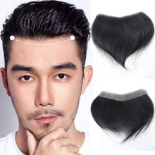 16x2cm Human Hair Toupee Men Forehead Hairpiece Patch Hairline Invisible Seamless Ultra Thin Skin PU Men's Capillary Prosthesis