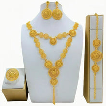 New Bridal Jewelry Set Dubai Necklace Earrings For Women Wedding 24k Gold Plated African Jwellery Bridesmaid Party Gift