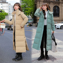Women's Cotton Coat Loose Thick Warm Lengthen Down Cotton Hooded Long Parkas