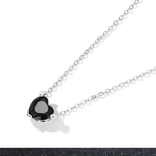 WOSTU Classic 100% 925 Sterling Silver Devil Heart Ear Studs Earrings Exquisite Black Zircon Earrings Fine Anniversary Jewelry
