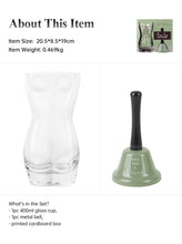 BespritGift Creative Glass Beer Mug 400ml Hand Bell Novelty Gift Set Humor Relax Design for Men & Beer Lovers Unique Drinkware