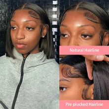 200 Density Straight Short Bob Lace Wig 13x4 Lace Closure Bob Wigs 100% Human Hair 4x4 Lace Front Wig For Black Women 12 14 Inch