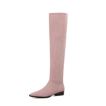 Fashion Knee Length Women's Frosted Leather Long Boots